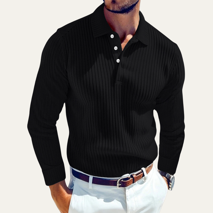 Freja Andersen | Herre Ribbed business poloshirt