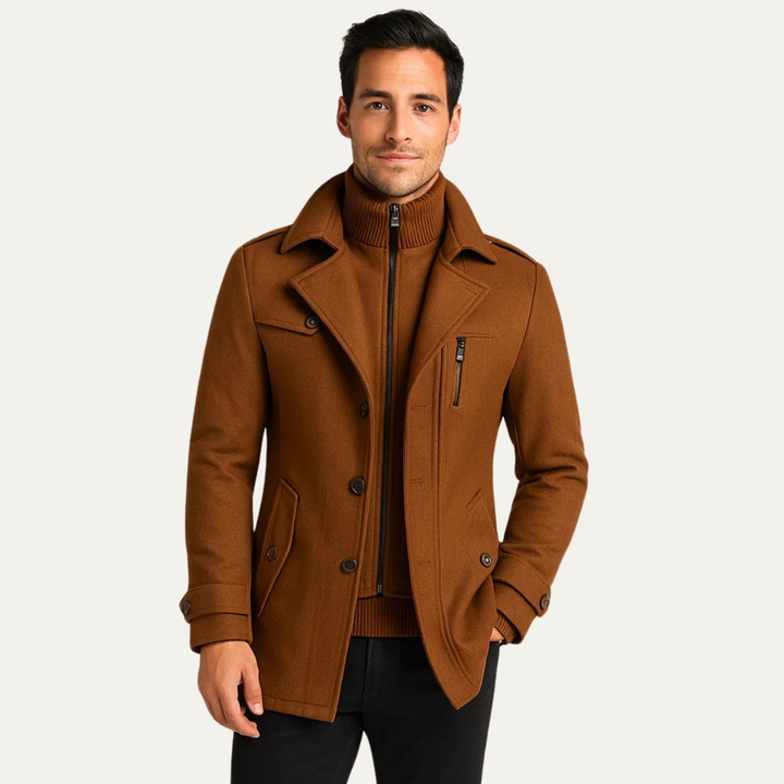 Freja Andersen | Herre stilren vinter Zip Front jakke