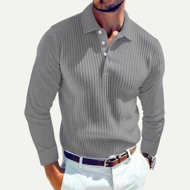 Freja Andersen | Herre Ribbed business poloshirt