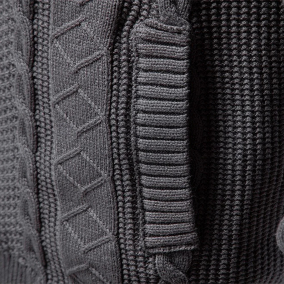 Freja Andersen | Herre Stylish Full Zip varm strikket jakke