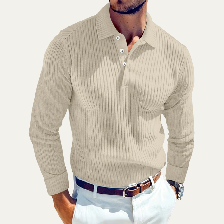 Freja Andersen | Herre Ribbed business poloshirt