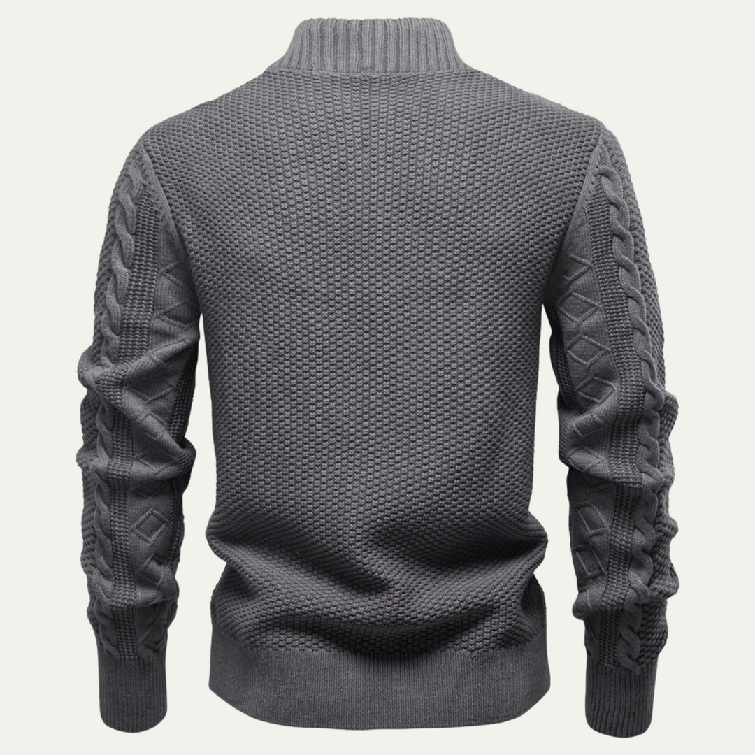 Freja Andersen | Herre Stylish Full Zip varm strikket jakke