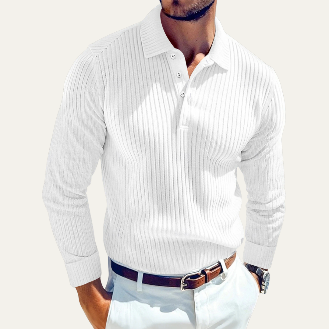 Freja Andersen | Herre Ribbed business poloshirt