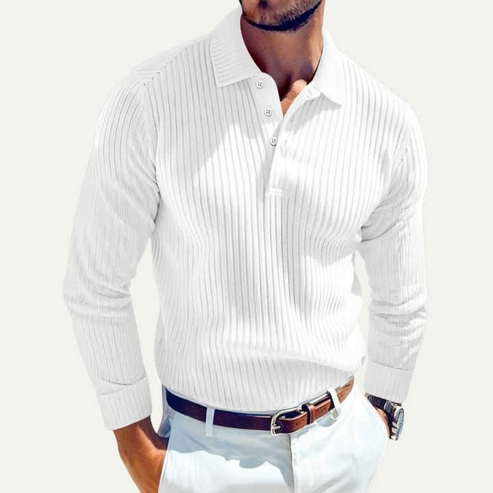 Freja Andersen | Herre Ribbed business poloshirt