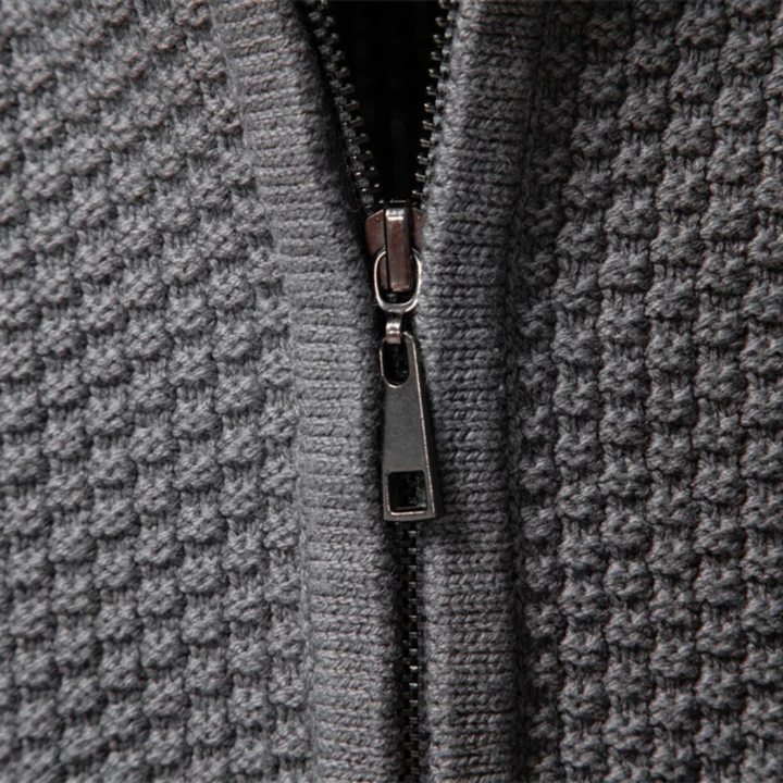 Freja Andersen | Herre Stylish Full Zip varm strikket jakke