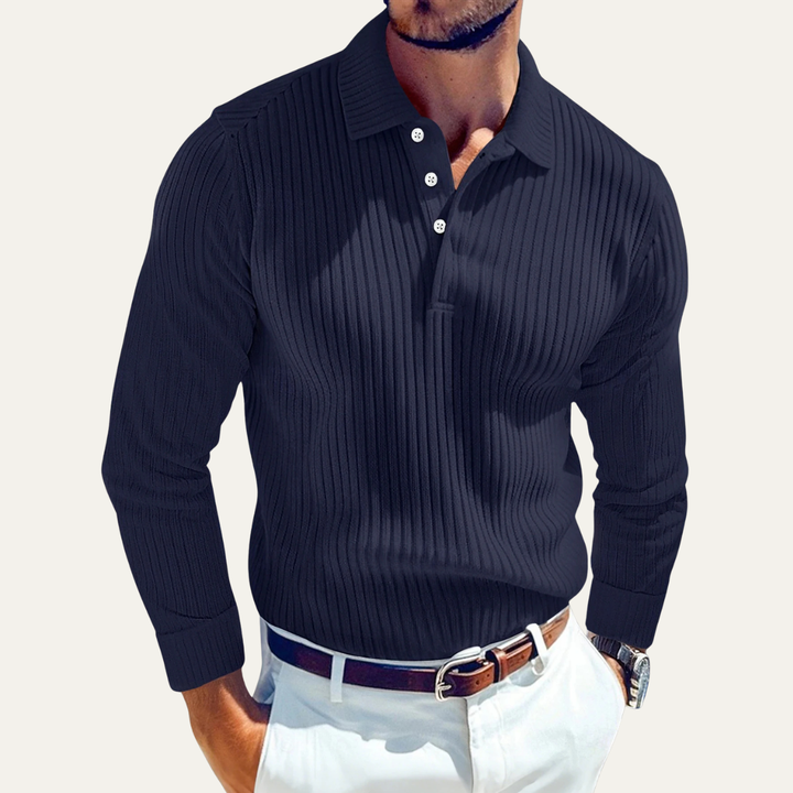 Freja Andersen | Herre Ribbed business poloshirt