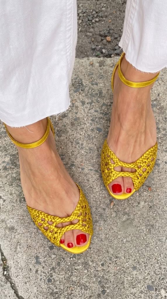 Isadora | Flettede metalliske sandaler