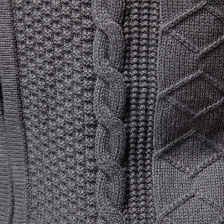 Freja Andersen | Herre Stylish Full Zip varm strikket jakke