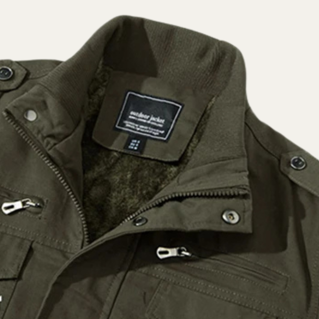 Freja Andersen | Herre Thermal Military Style Zip-Up fleeceforet jakke