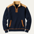 Freja Andersen | Herre vintage fleece blød sherpa kvart lynlås jakke