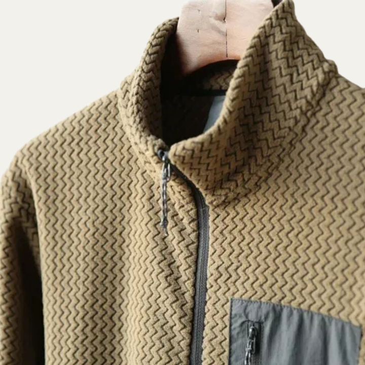 Freja Andersen | Herre halv lynlås fleecetrøje med Chest Pocket