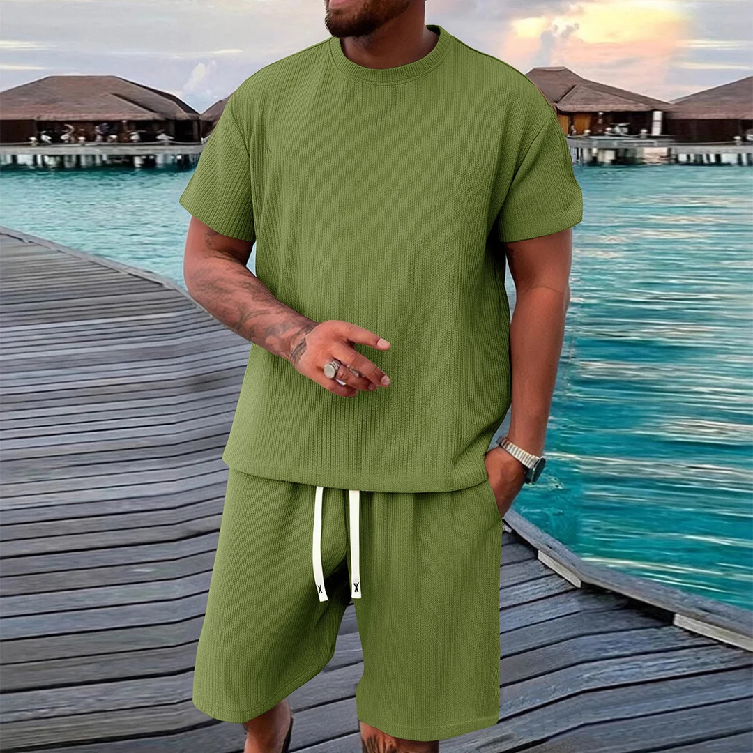 Parma | Herre sommer Jacquard sæt - T-skjorte and shorts
