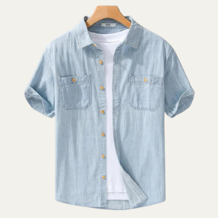 Silvercrest Ridge herre afslappet denim 100% bomuld skjorte