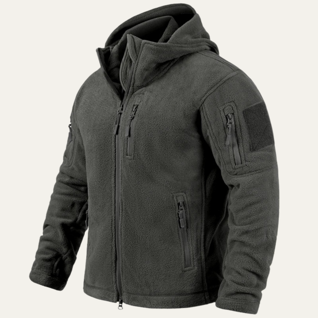 Freja Andersen | Herre vinter Fleece Tactical med hætte jakke