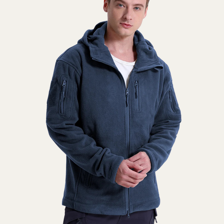 Freja Andersen | Herre vinter Fleece Tactical med hætte jakke