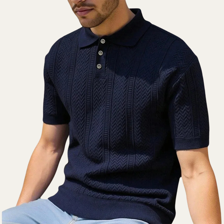 Freja Andersen | Herre åndbar business strik poloshirt