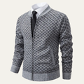 Bibbona | Herre strikket Diamond Pattern med lynlås cardigan