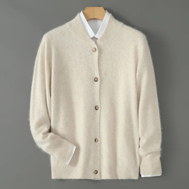 Freja Andersen | Herre Elegant kashmir stående krave strik cardigan