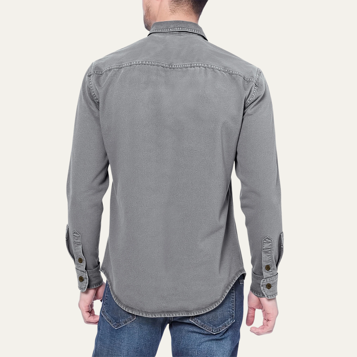 Freja Andersen | Herre afslappet denim skjorte med Double Pockets