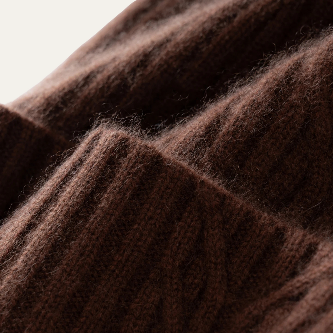 Freja Andersen | Herre luksus ribstrikket kashmir Beanie