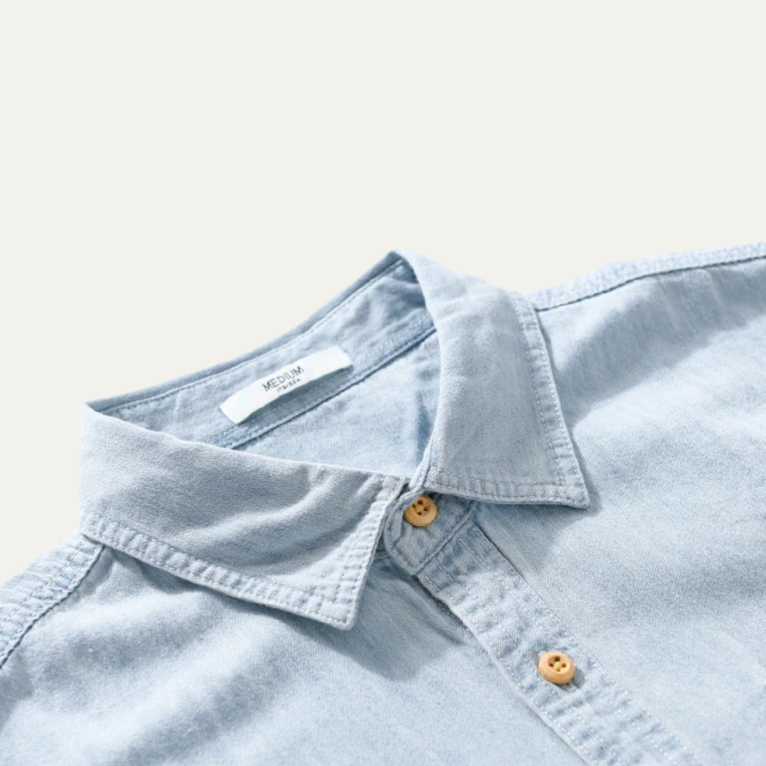 Silvercrest Ridge herre afslappet denim 100% bomuld skjorte