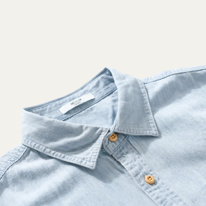 Silvercrest Ridge herre afslappet denim 100% bomuld skjorte