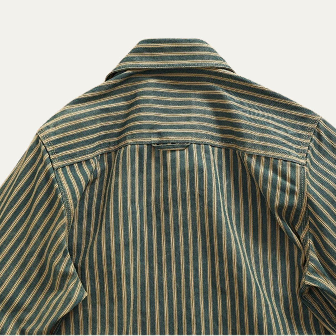 Freja Andersen | Herre Nostalgic afslappet lodrette striber denim skjorte
