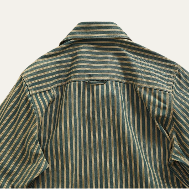 Freja Andersen | Herre Nostalgic afslappet lodrette striber denim skjorte
