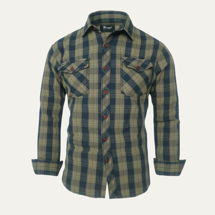 Hawthorne Creek herre vintage Plaid denim skjortejakke
