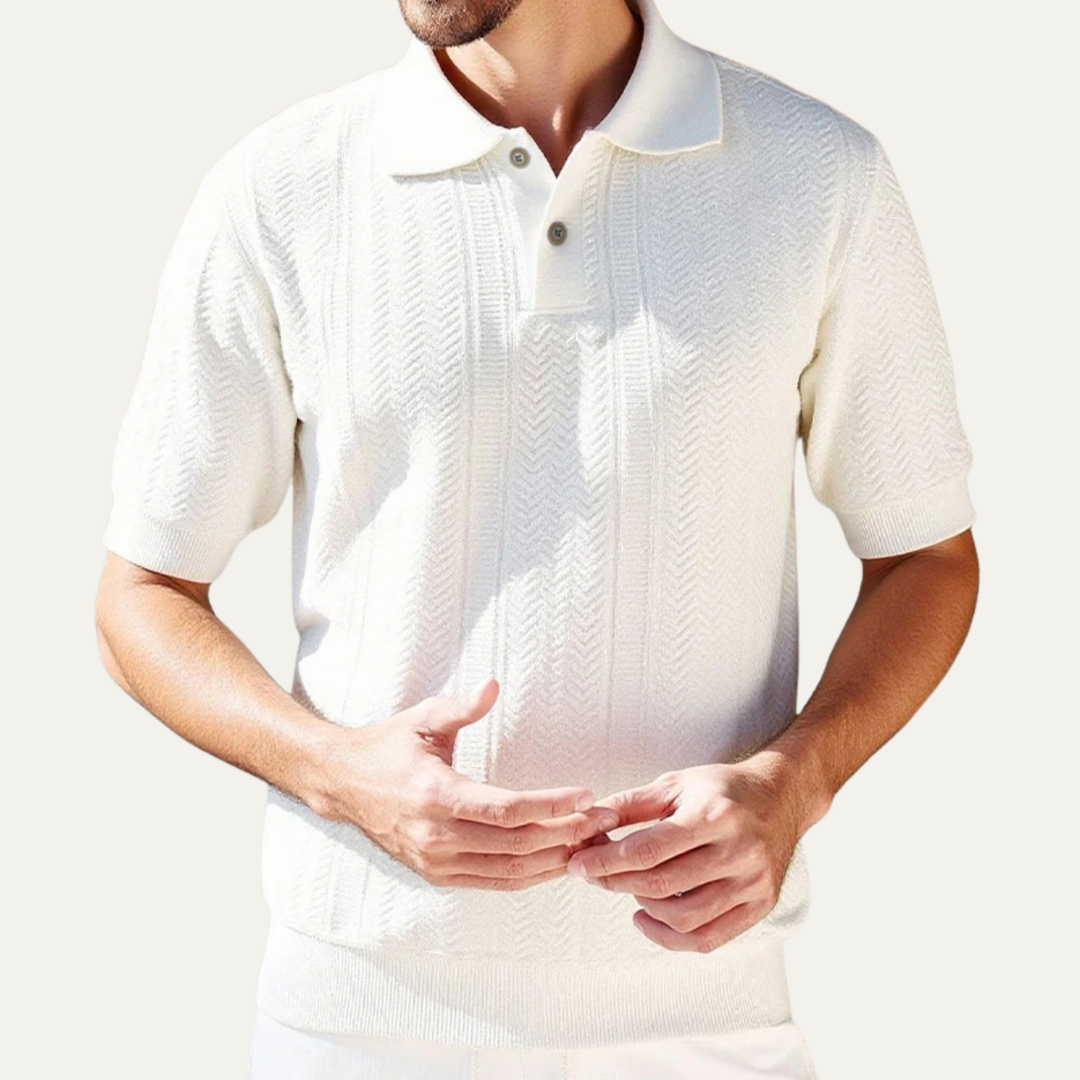 Freja Andersen | Herre åndbar business strik poloshirt