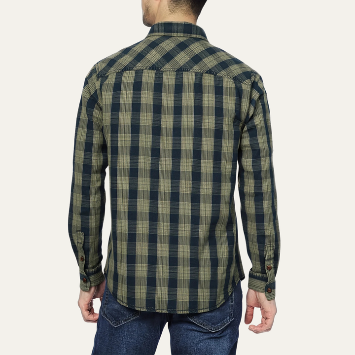 Hawthorne Creek herre vintage Plaid denim skjortejakke