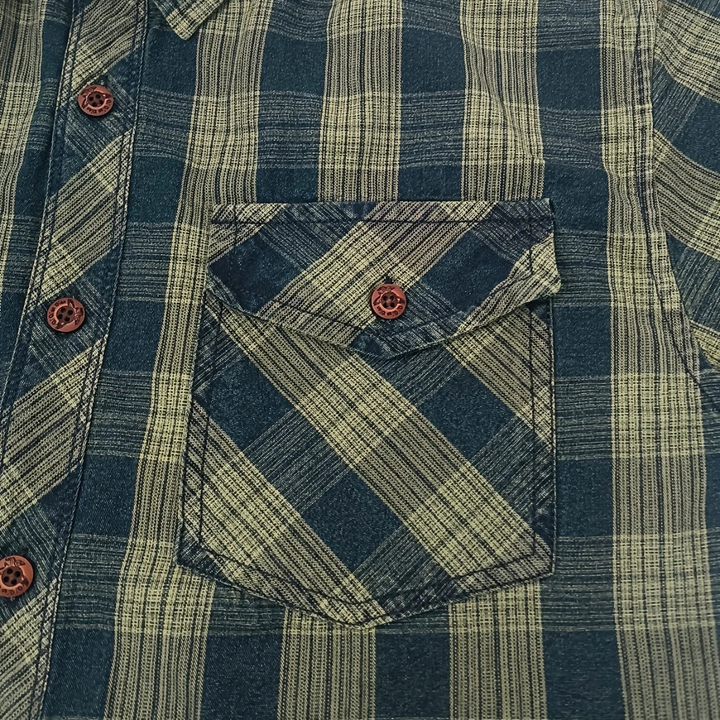 Hawthorne Creek herre vintage Plaid denim skjortejakke