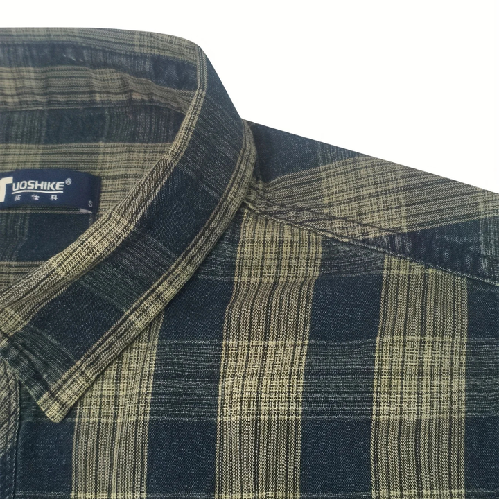 Hawthorne Creek herre vintage Plaid denim skjortejakke