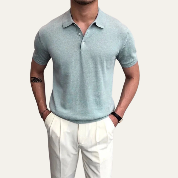 Freja Andersen | Herre business afslappet strikket poloshirt