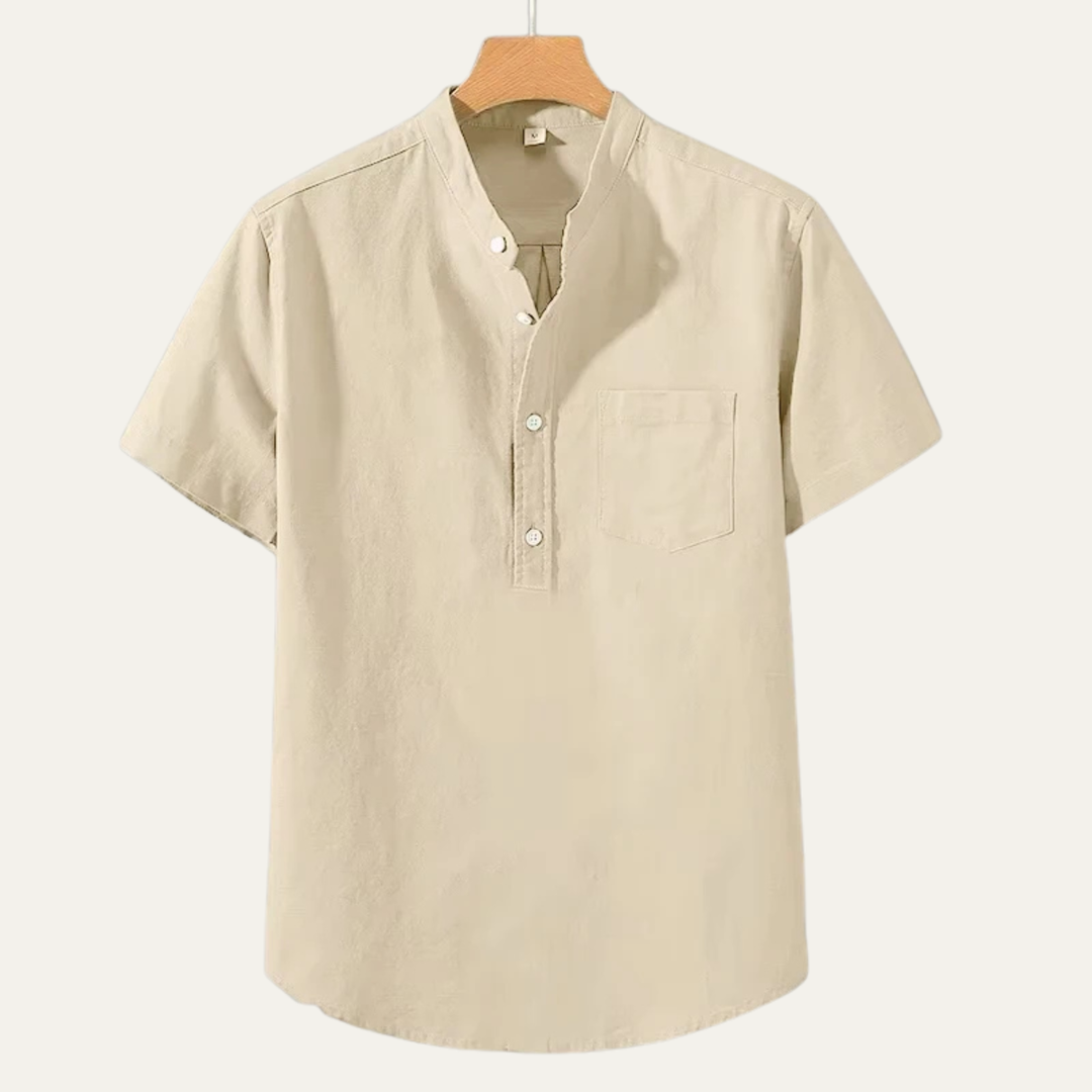Hyde Park herre afslappet sommer Basic skjorte med Chest Pocket