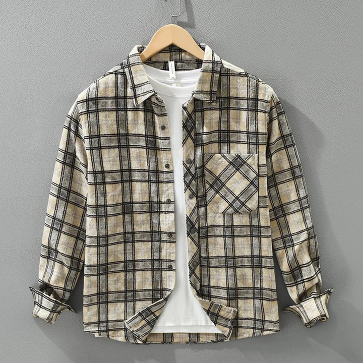 Southgate | Herre vintage Plaid Brushed bomuld skjorte