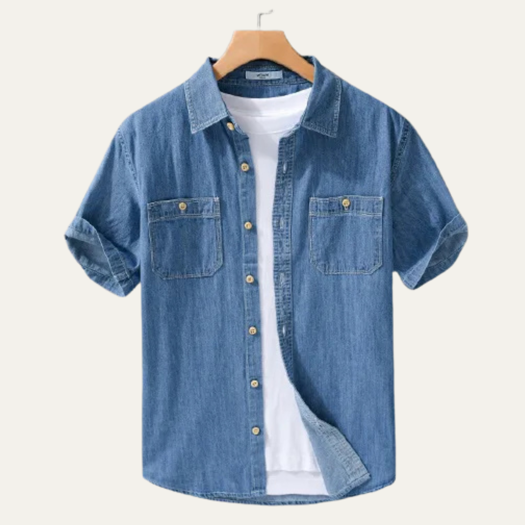 Silvercrest Ridge herre afslappet denim 100% bomuld skjorte