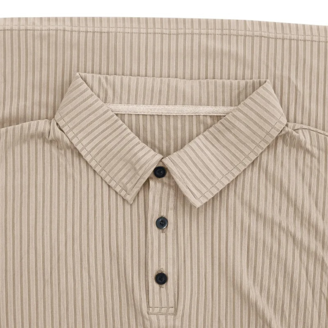 Freja Andersen | Herre Ribbed strikket poloshirt