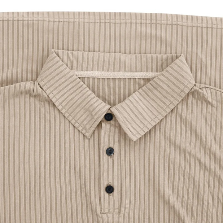 Freja Andersen | Herre Ribbed strikket poloshirt