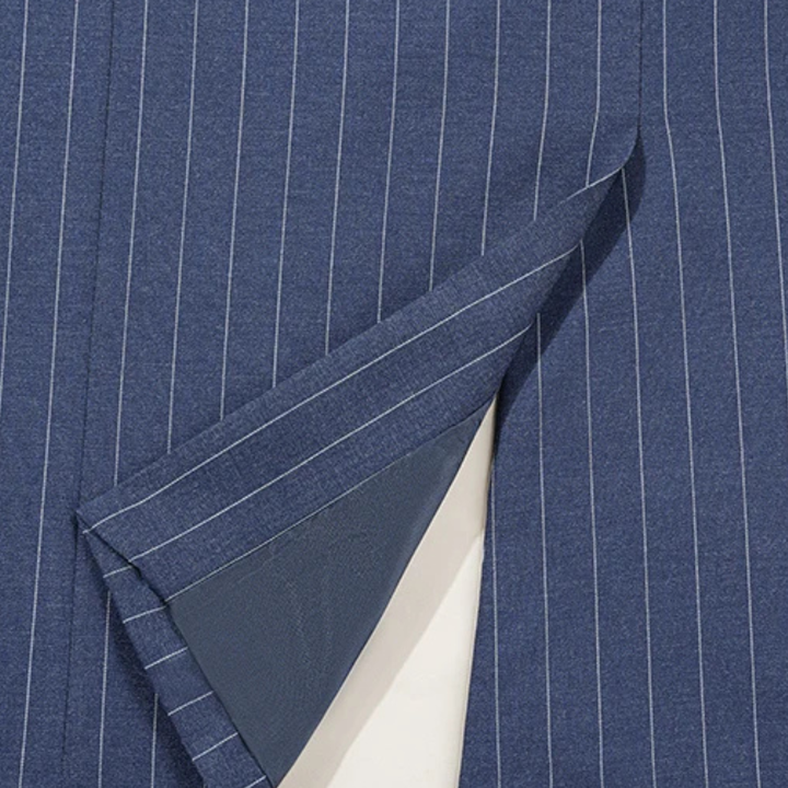Freja Andersen | Herre klassisk Pinstripe jakkesæt - Elegant dobbeltknappet 2 Piece