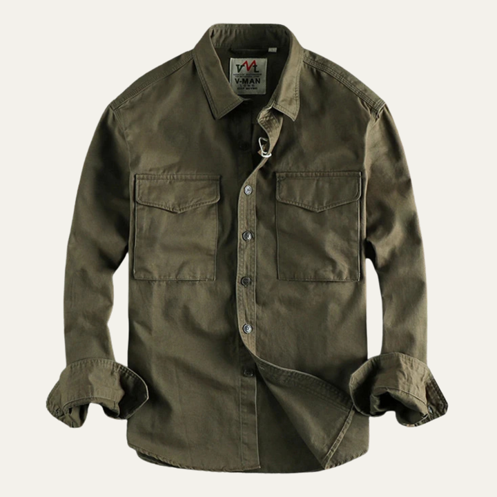 Oak River herre Safari Style knaplukket Workwear skjorte