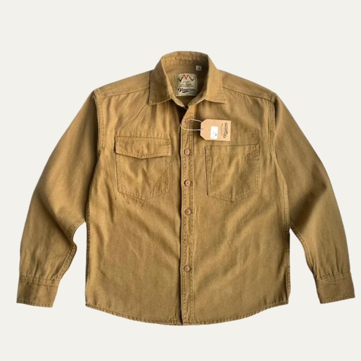 Freja Andersen | Herre bomuld Washed Canvas skjortejakke