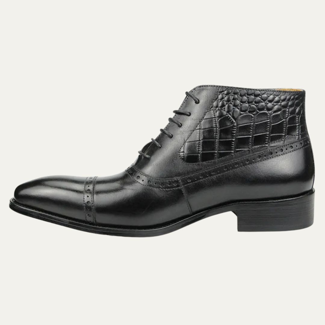 Capo Vaticano herre Formal læder Brogue snørelukning Ankle pæne støvler