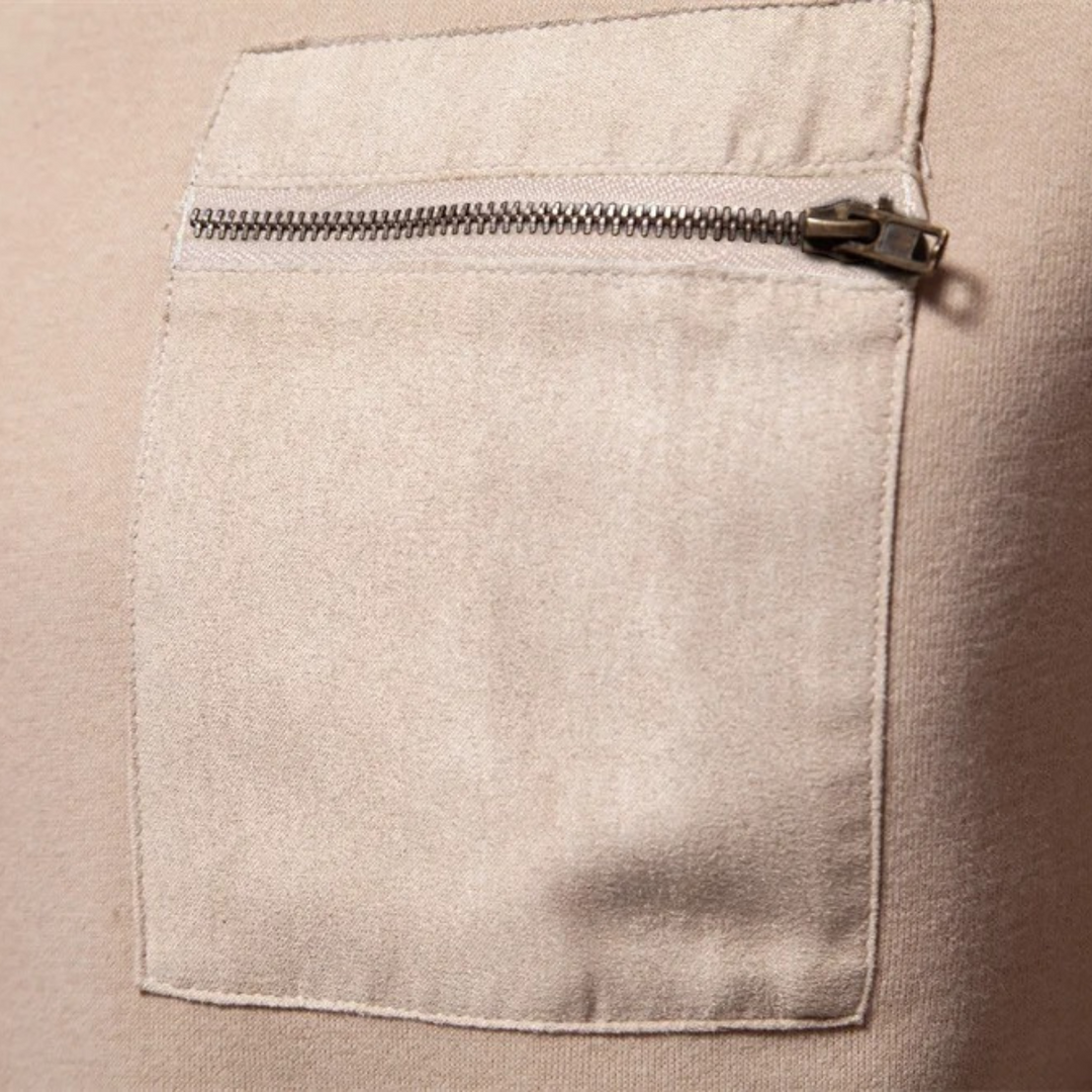 Freja Andersen | Herre afslappet rund hals trøje med Chest Pocket