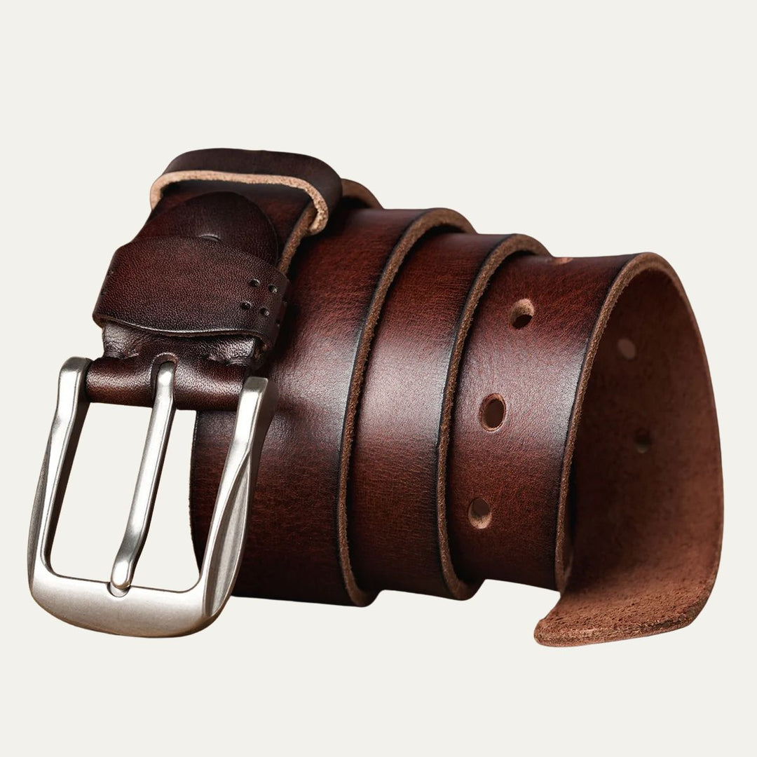 Farnham bælte - klassisk Cowhide læder, Hand-Finished