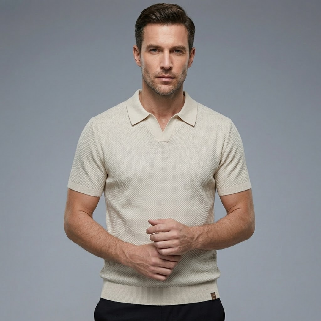 Freja Andersen | Herre strik poloshirt