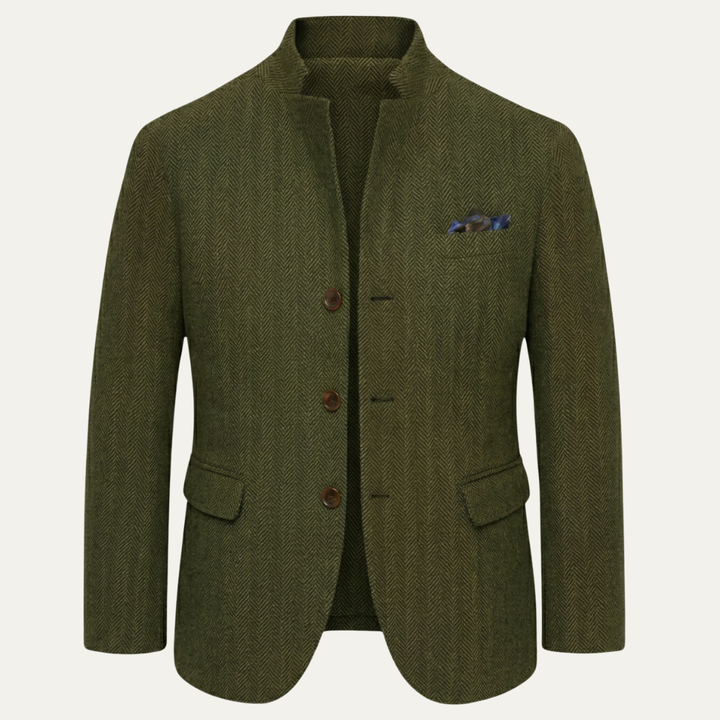 Freja Andersen | Herre uld enkeltknappet tweed blazerjakke