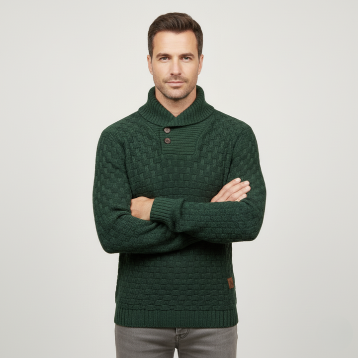 Brighton | Herre Chunky strik trøje med Buttons