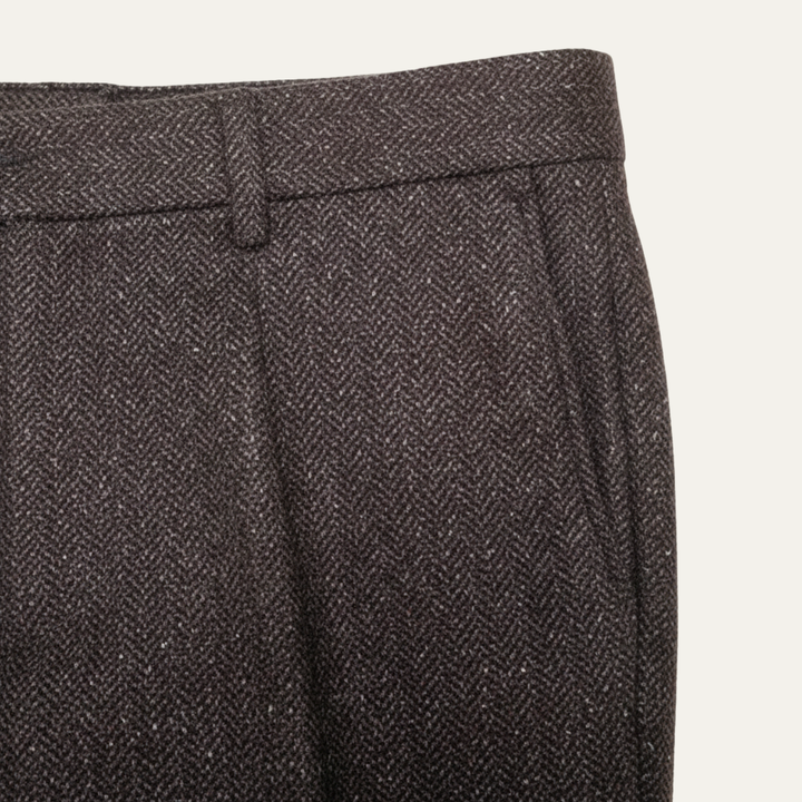 Bridgecrest | Herre High Waisted sildeben Retro tweed uld bukser