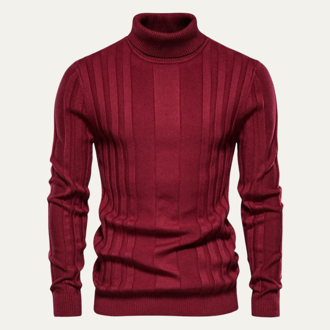 Freja Andersen | Herre slim fit strik rullekrave trøje